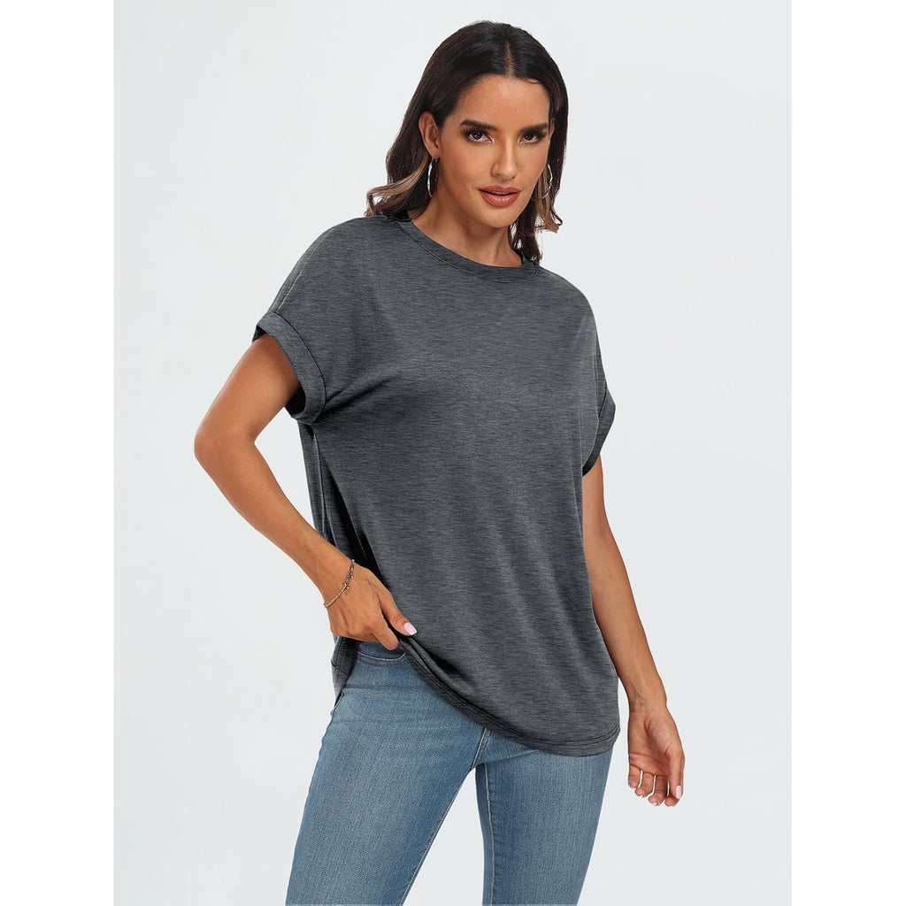 AUTOMET Women's Oversized Short Sleeve T Shirts Casual Summer Everyday Tops