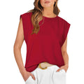 WIHOLL Cap Sleeve Tops for Women Summer Top Basic Tee Shirts Business Casual Tank Loose Fit 2026 Fashion