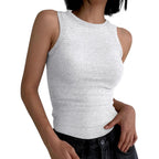 ANRABESS Womens Sleeveless High Neck Tank Tops Fashion Summer Casual Basic Slim Fit Ribbed Racerback Top Shirt Clothes