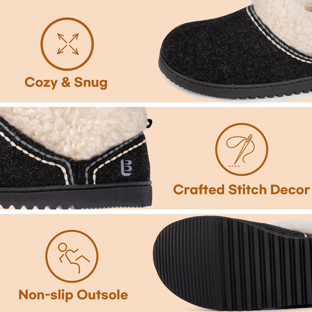 Women's Slippers Bootie Black