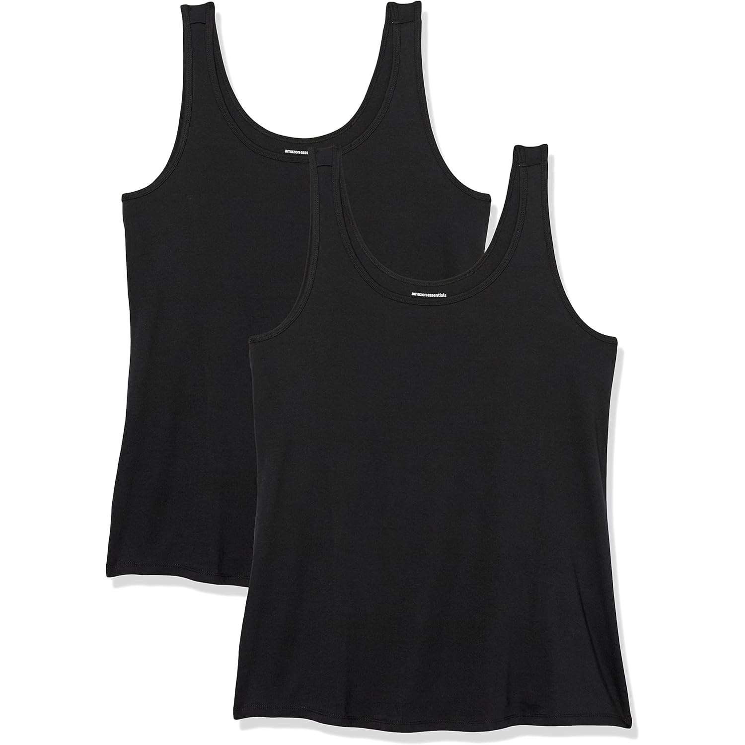 Women's Slim-Fit Scoop Neck Tank Top Black