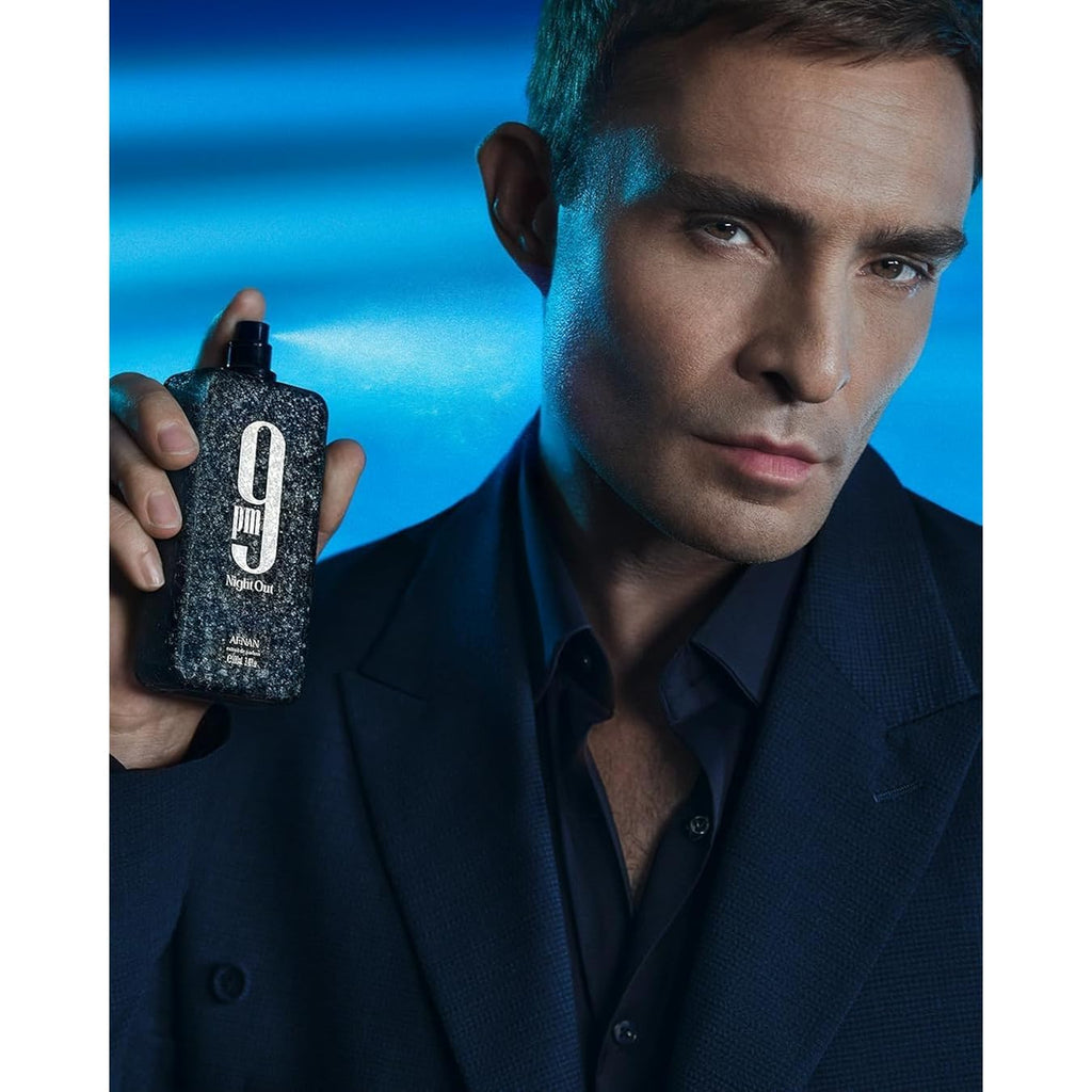 Afnan 9 PM Night Out Unisex Extrait de Parfum, 3.4 Fl. Oz