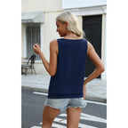 Zeagoo Womens Tank Tops Loose Fit V Neck Ruched Sleeveless Tops Casual Basic Banded Shirts S-XXL