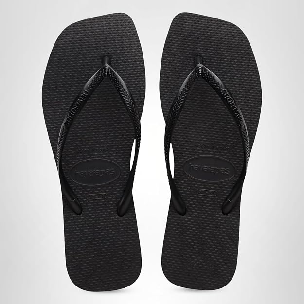 Havaianas Women's Slim Square Flip Flops In Black
