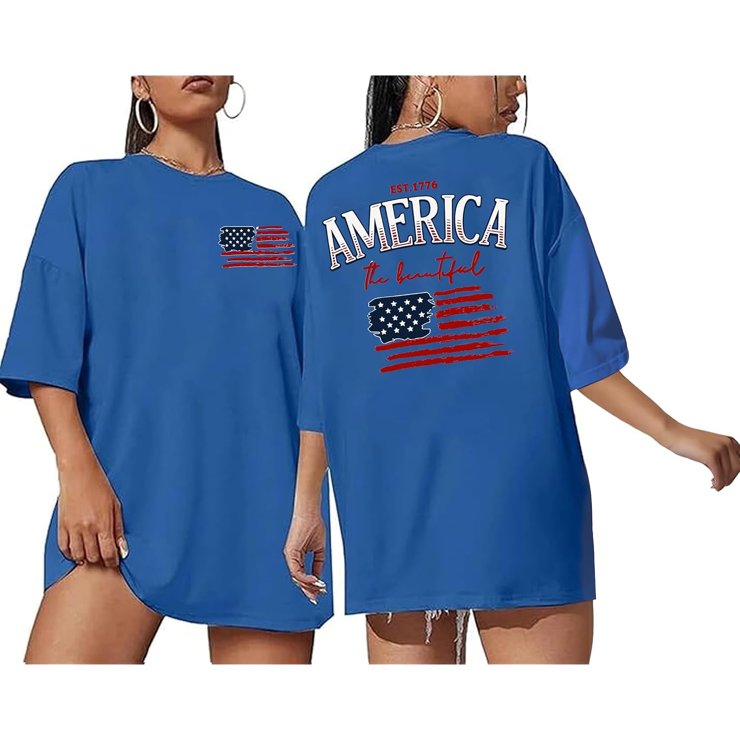 250 Anniversary USA Shirt Women Oversize American Flag Tshirt 4th of July Graphic Tees Patriotic Short Sleeve Tops