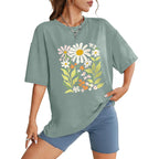 WIHOLL Oversized Tshirts for Women Summer Crew Neck Short Sleeve Graphic Tees Casual Loose Fit Workout Tops 2026