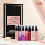 Bellavita Luxury Women's Perfume Discovery Gift Set with Date, Glam, Diva, Rose, Hot Mess, White Oud, and Senorita | 7 X 8ml | Floral, Fresh, Fruity Scent Profile | Mother's Day Present