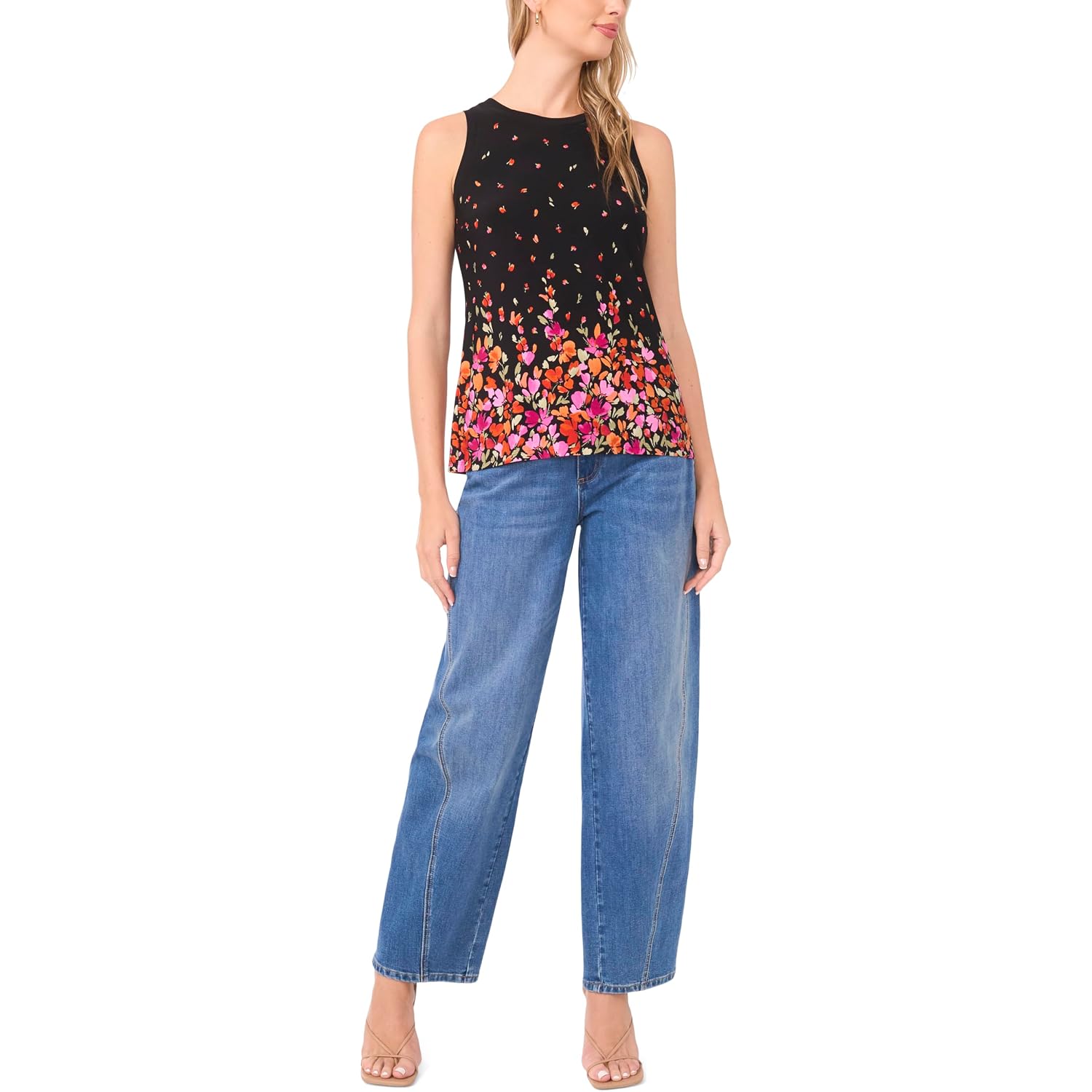 Vince Camuto Women's Back Keyhole Sleeveless Tank Top