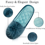 Women's Slippers Velvet Turquoise