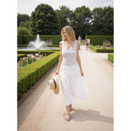Women's Square Neck Ribbed Tank Top White