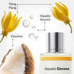 Dossier - Aquatic Coconut - Inspired by Beach Walk - Eau de Parfum - Long-Lasting Fragrance - Unisex - 1.7 fl oz (50ml)