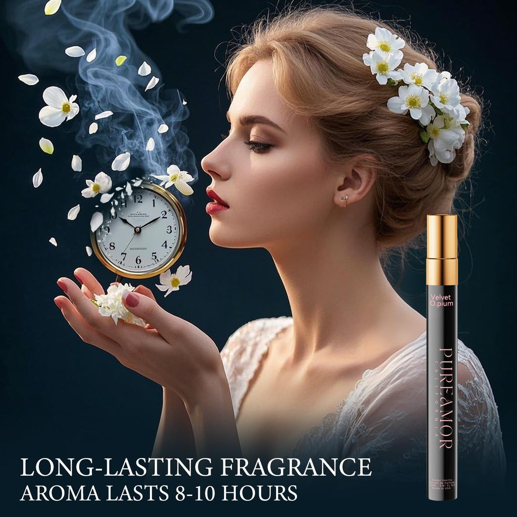 Pheromones Perfumes for Women, Amber Vanilla Extrait de Parfum Oil Spray, 12ml (0.41 fl.oz) Long-Lasting Travel Size Elegant Warm & Sweet Fragrance, Ideal Gift for Her, Made in USA