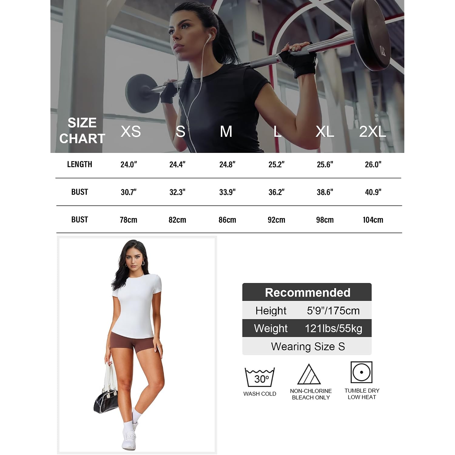 Kinglaman 5 Pack Women's Short Sleeve Basic T Shirts Tees, Slim Fit Crew Neck Tshirt Summer Tops for Casual Workout Trendy