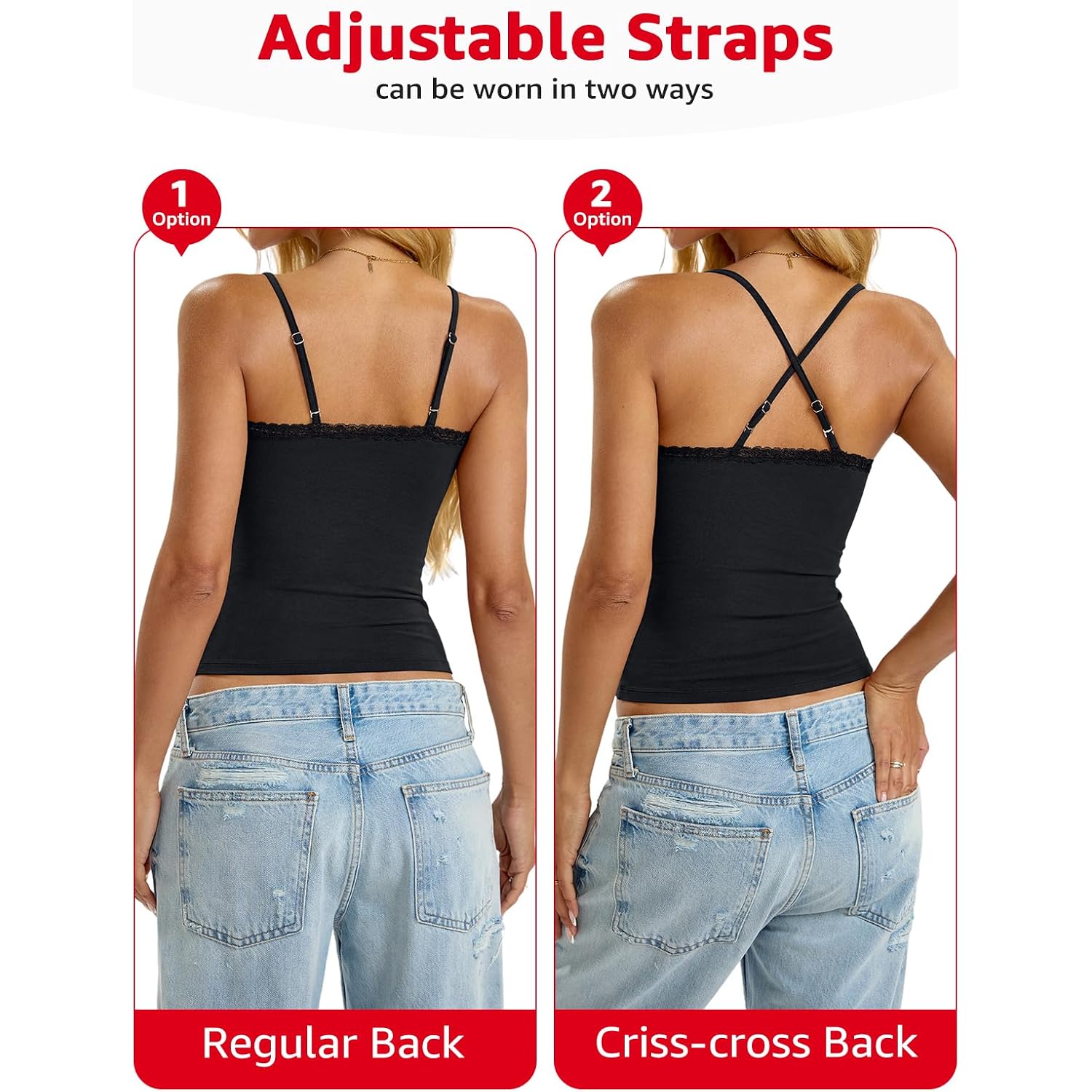 EasyGala Womens Cotton Lace Camisole Scoop Neck Sexy Cami Top Adjustable Strap Going Out Tops Y2K Summer Clothes 2026