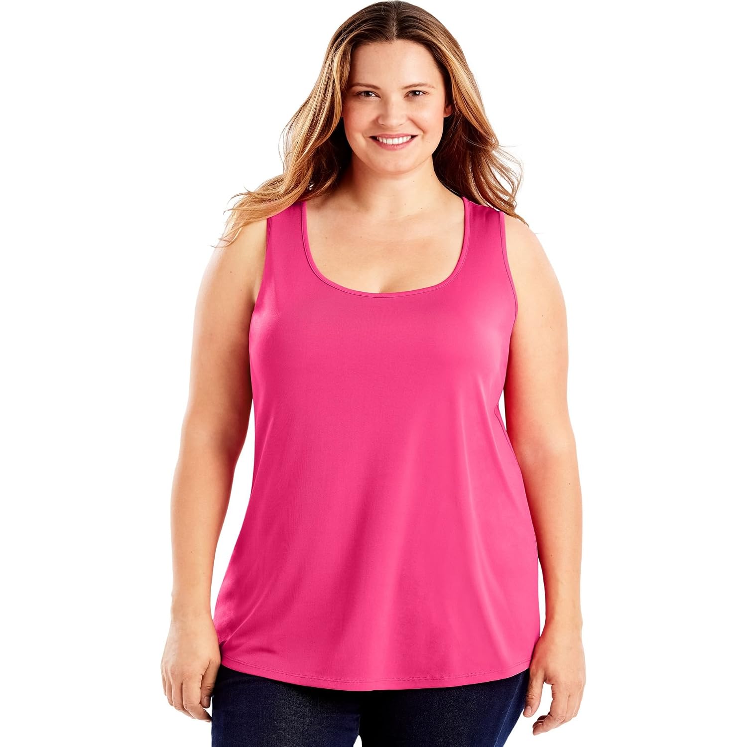 JUST My Size Womens Cooldri Performance Scoopneck Tank Top