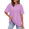 WIHOLL Oversized Tshirts for Women Summer Tops Short Sleeve T Shirts Beach Vacation Clothes Travel Outfits Fashion 2026