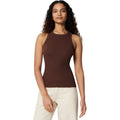 Women's High Neck Ribbed Tank Top Rich Hazel