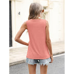 TICTICMIMI Tank Tops for Women Summer V Neck T-Shirts Basic Sleeveless Trendy Tee Loose Fit 2026 Fashion Clothes