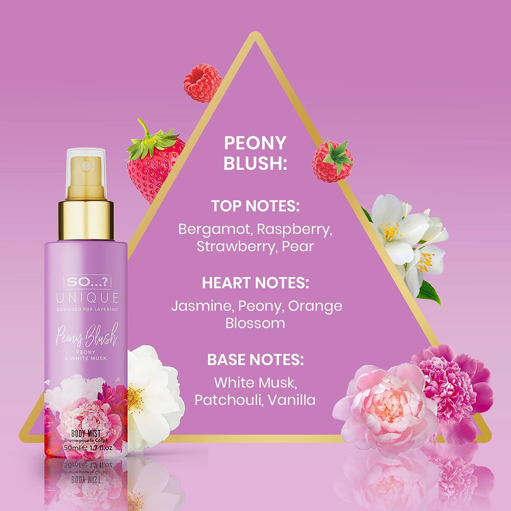 So…? Unique Body Mist Set - Perfumes for Women with Fresh, Floral, Sweet Scents - 6 Hour Wear Body Spray for Women - Travel Size Gift Set - 6 pcs