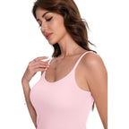 Women's Built-In Bra Tank Top Pink