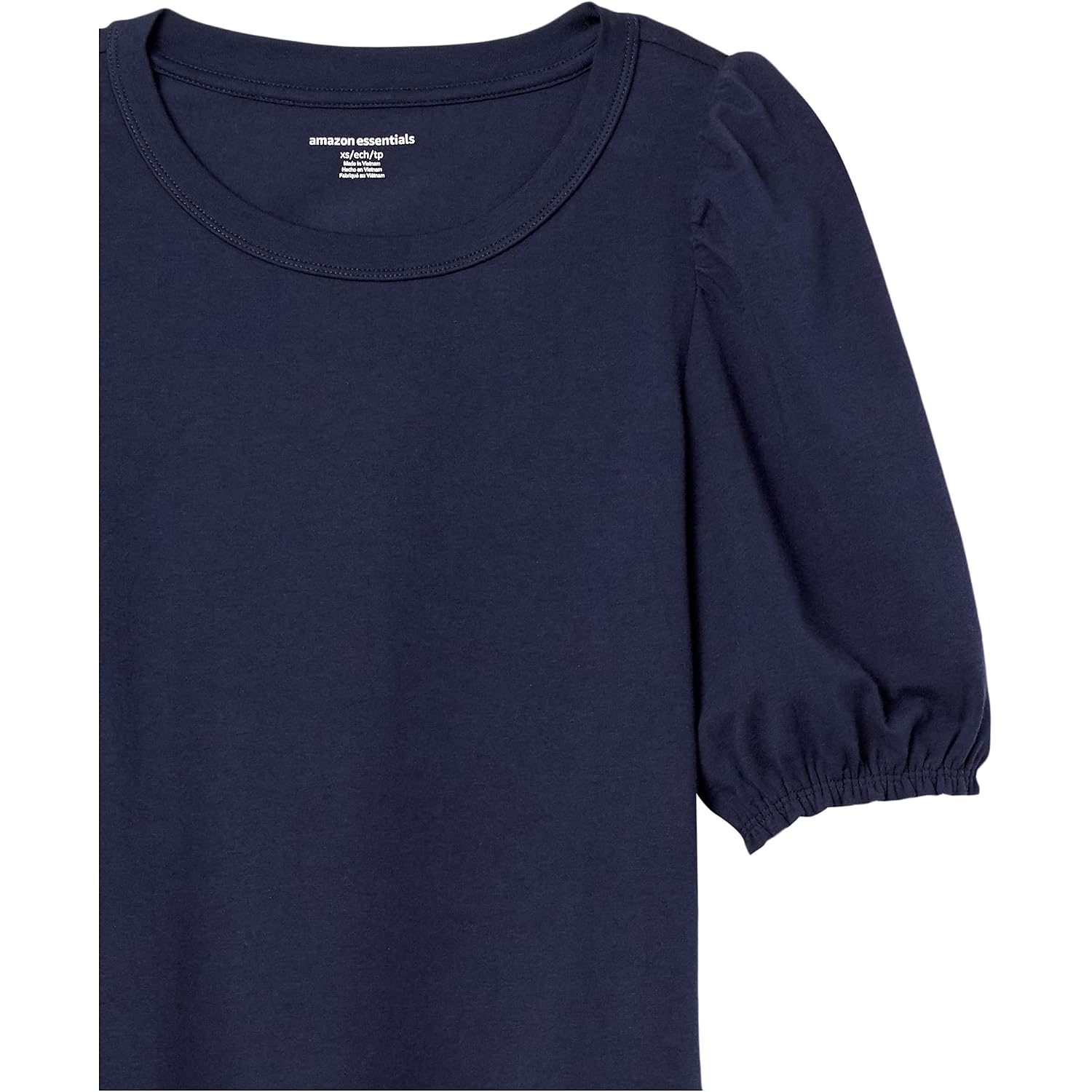 Amazon Essentials Women's Regular-Fit Twist Puff Sleeve Crewneck T-Shirt