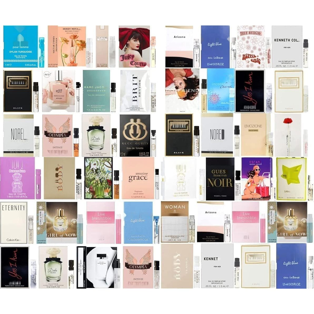 JRoBeauty Perfume High End Fragrance Samples Set for Women - (Pack of 12 Sample Vials)