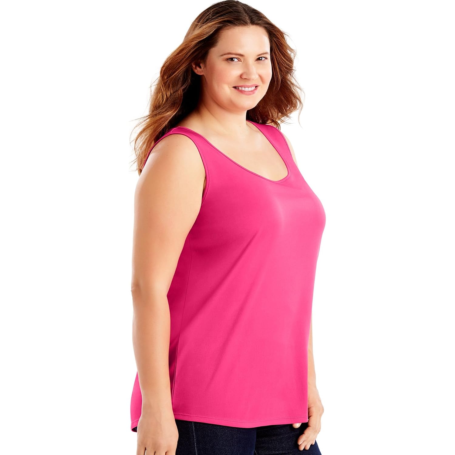 JUST My Size Womens Cooldri Performance Scoopneck Tank Top