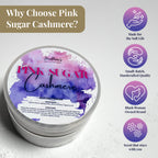 Pink Sugar Cashmere Dusting Powder, Talc Free Body Formula for Women, Soft Scented Skin Care, Gentle Powder for Daily Freshness, 4oz Jar