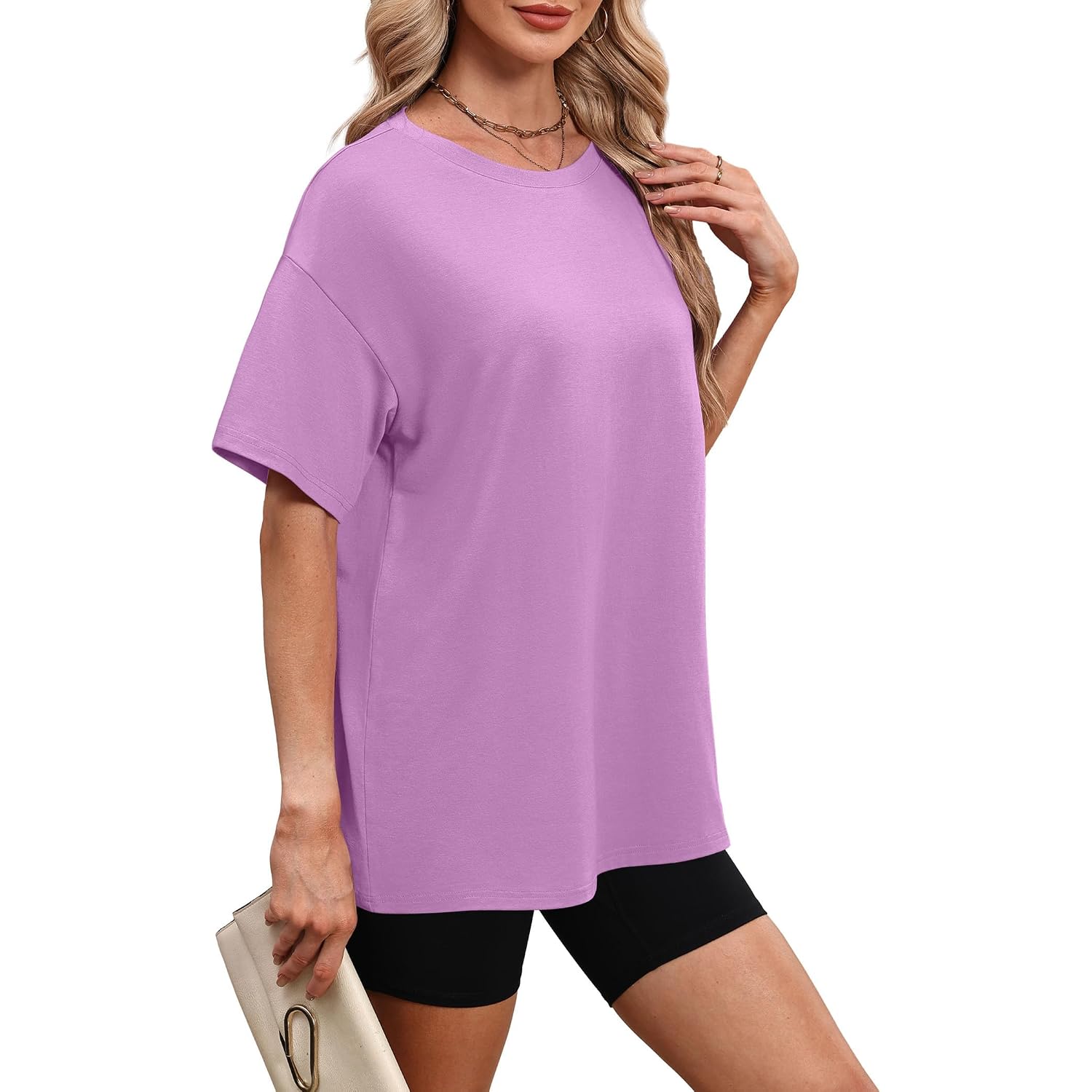 WIHOLL Oversized Tshirts for Women Summer Tops Short Sleeve T Shirts Beach Vacation Clothes Travel Outfits Fashion 2026