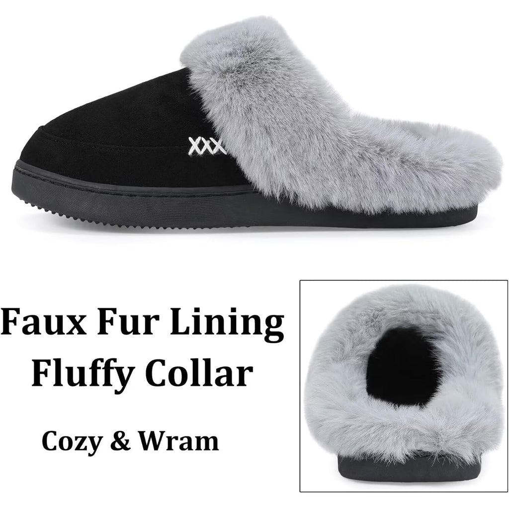 Women's Slippers Suede Black