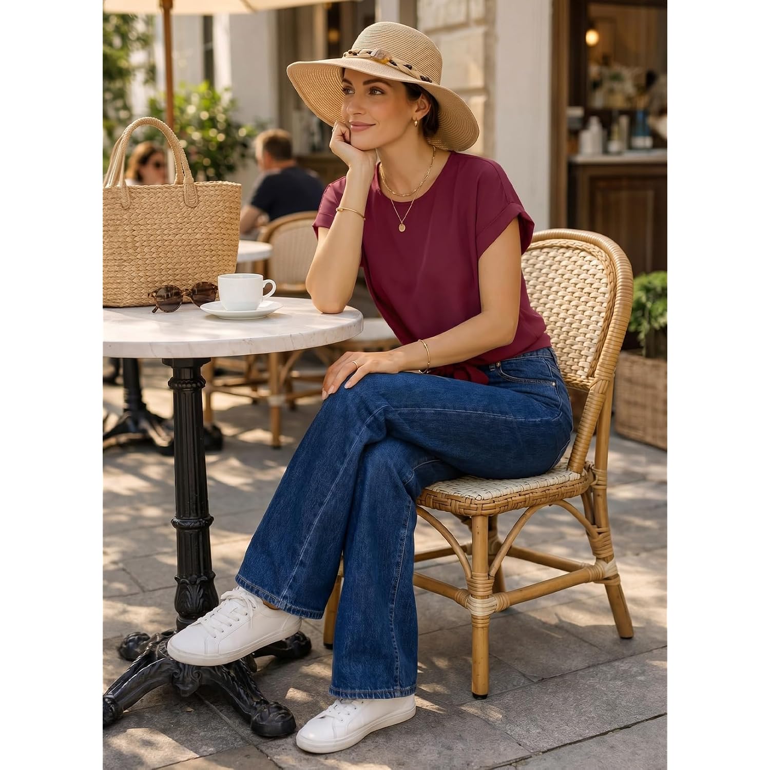 EVALESS Womens Tops Summer Cap Sleeve Tie Front Shirts 2026 Business Casual Work Blouses
