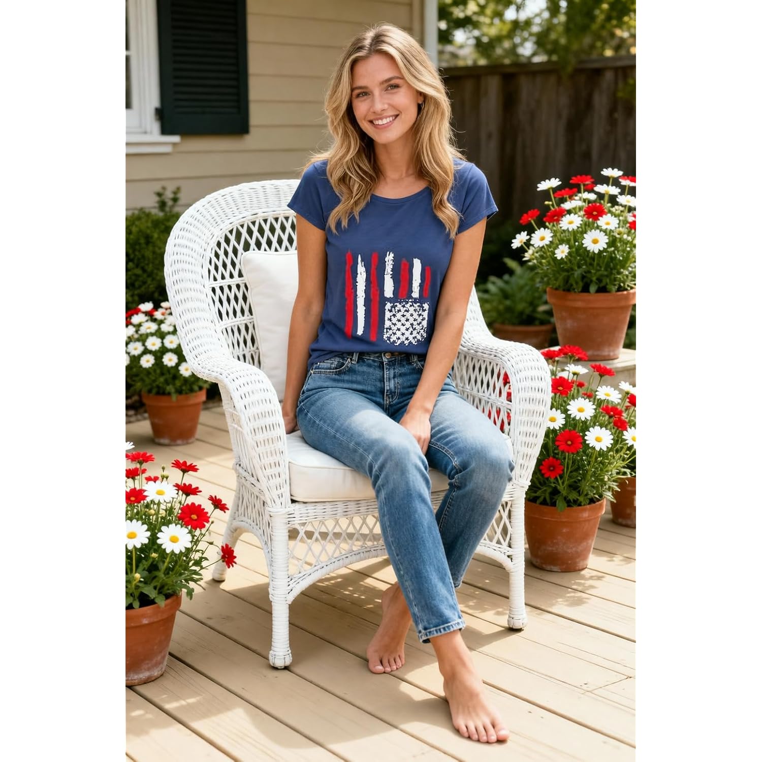 Women's Floral T-Shirts Graphic Loose Tees Sunflower Graphic Summer Short Sleeve Boho Casual Tops