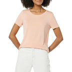 Women's Scoopneck Essential Tunic Top Navy/Coral Pink