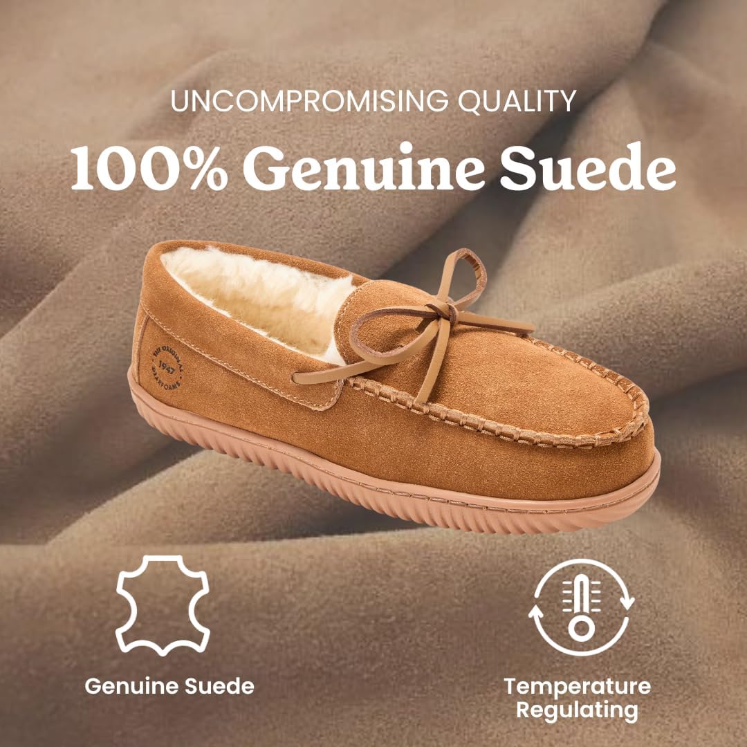 Women's Slippers Suede Chestnut