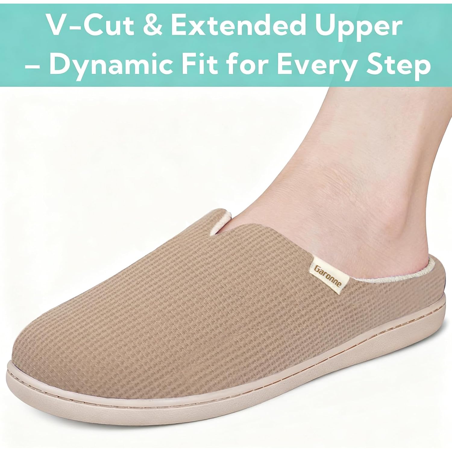 Women's Slippers V-Neck Wheat