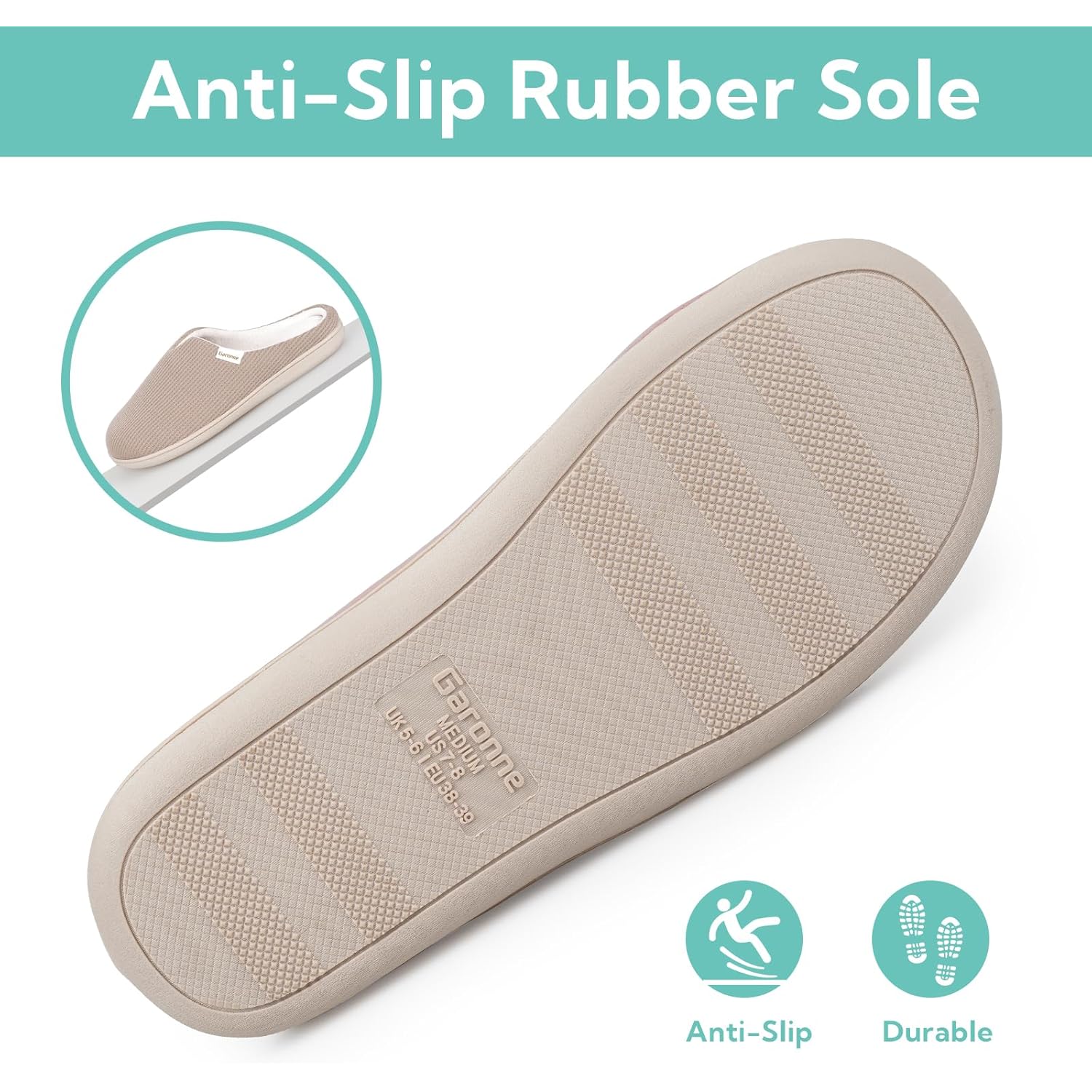 Women's Slippers V-Neck Wheat