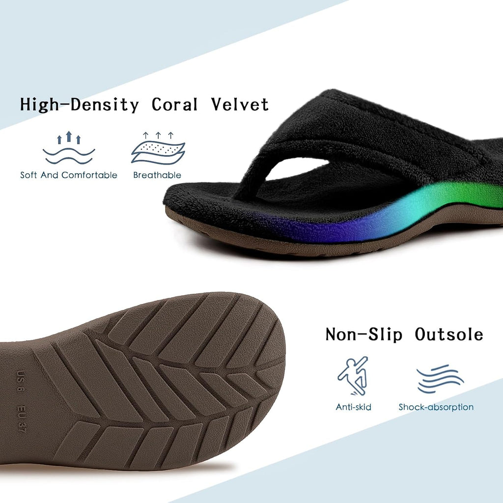 Women's Slippers Orthotic Black