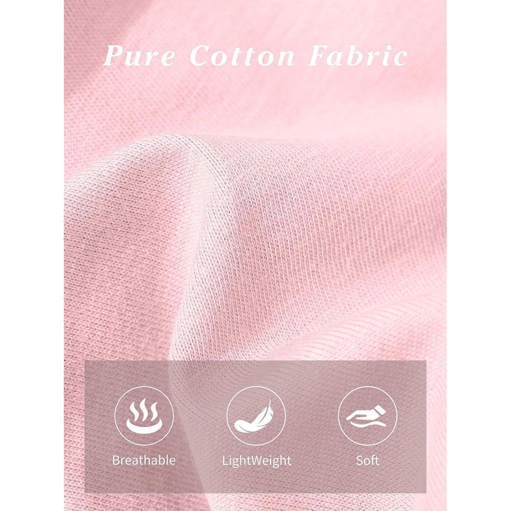 SMENG Women's Cotton V Neck T-Shirt Short Sleeve Solid Color Tee Casual Fit Tee Breathable Summer Fashion Tops