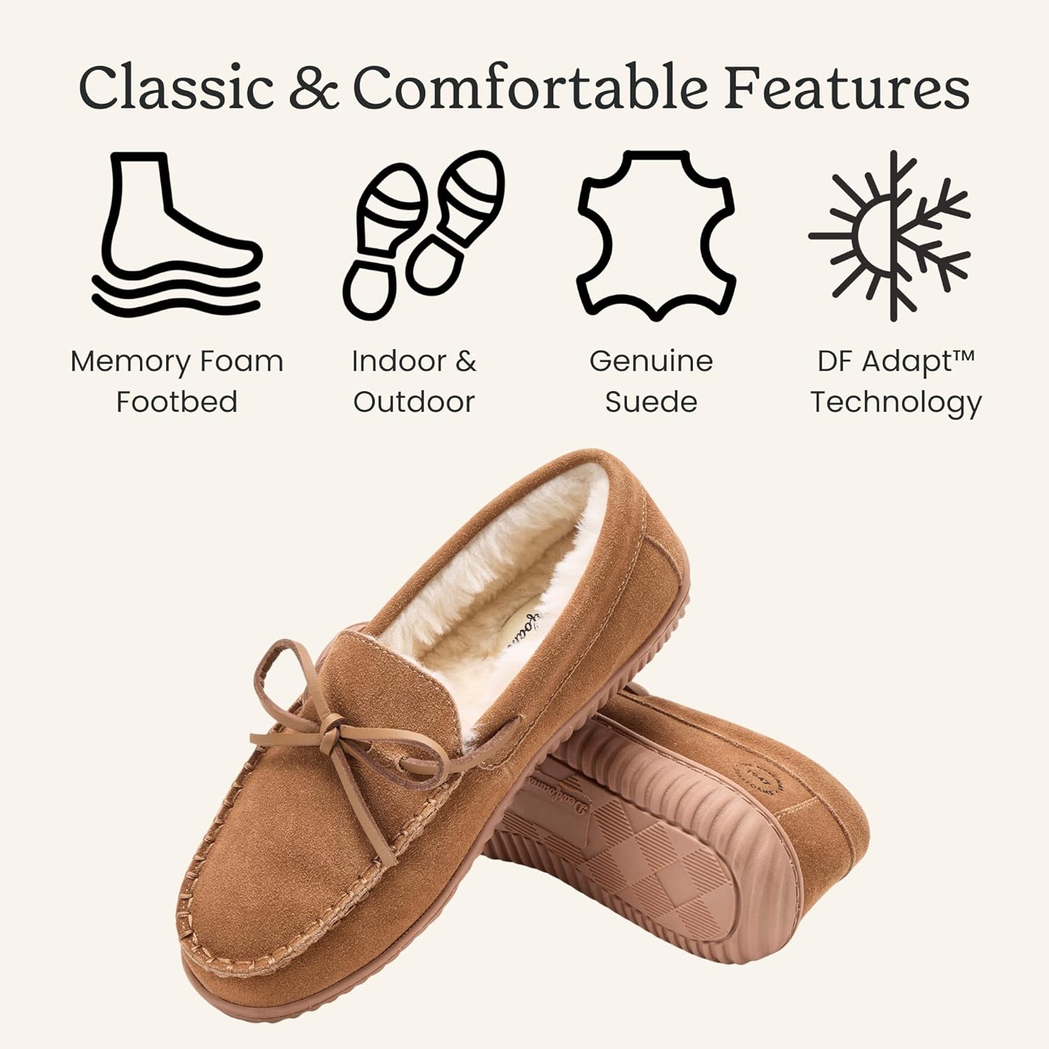 Women's Slippers Suede Chestnut