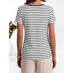 ANRABESS Womens Boat Neck Tops Short Sleeve T-Shirts Causal Fashion Tee Shirts 2026 Summer Spring Clothes