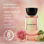 Voyage Nova Eau de Parfum for Women, Lychee Bergamot Ginger, Rose Peony Cocoa Blossom, Elegant Patchouli, Long Lasting Spring Fall Perfume, 50ml &1.7fl oz