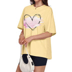 ADOREJOY Oversized Tshirts for Women Crewneck Summer Graphic Tees Short Sleeve Loose Basic Tops 2026