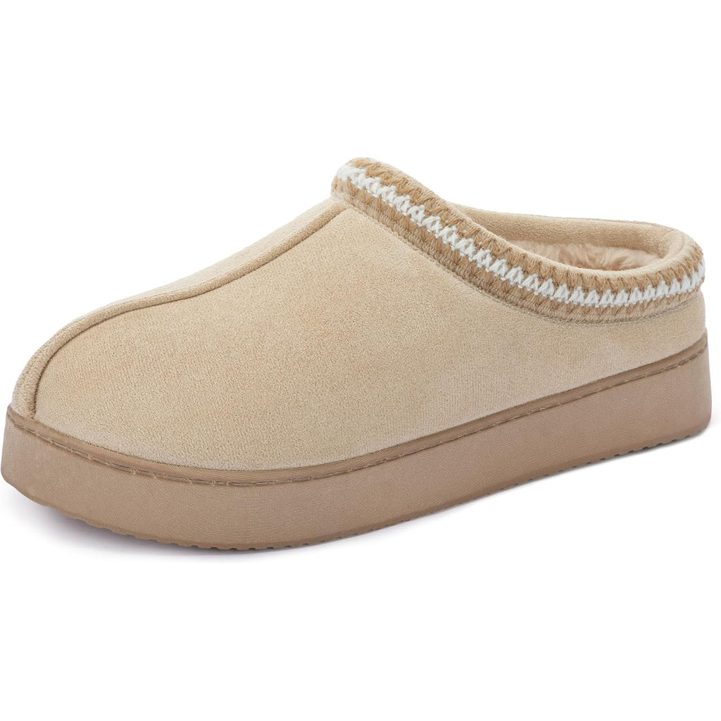 Women's Slippers Suede Beige