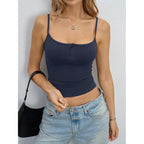 EasyGala Womens Cotton Camisole Crop Tops Square Neck Henley Tank Tops Fitted Y2K Going Out Cami Shirt Summer Fashion