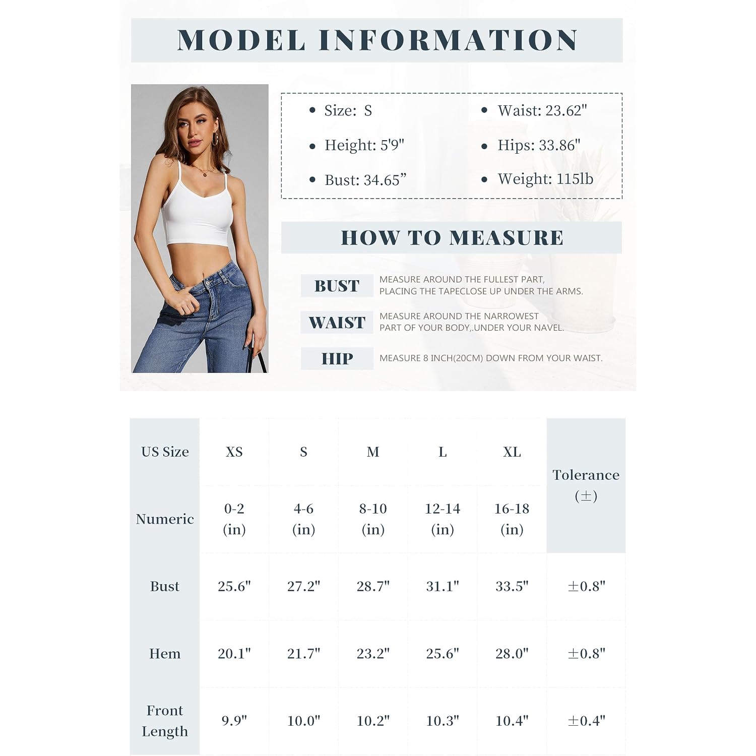 Multi Pack Women's Spaghetti Strap Crop Cami Top, Slim Fit Stretchy Tank