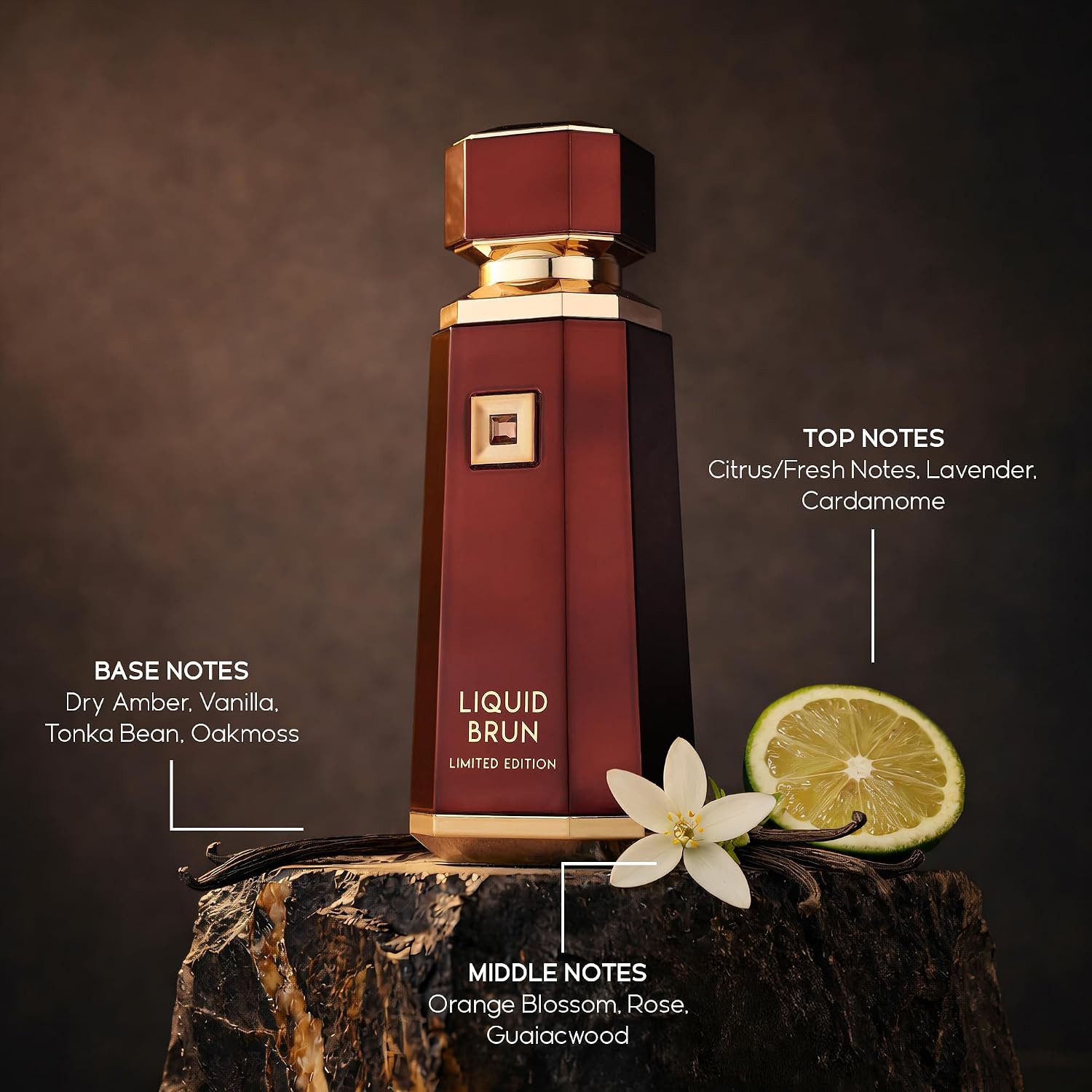 French Avenue Liquid Brun Limited Edition Extrait De Parfum, 150ml, Bergamot Cardamom Cinnamon Orange Blossom Vanilla Praline Musk
