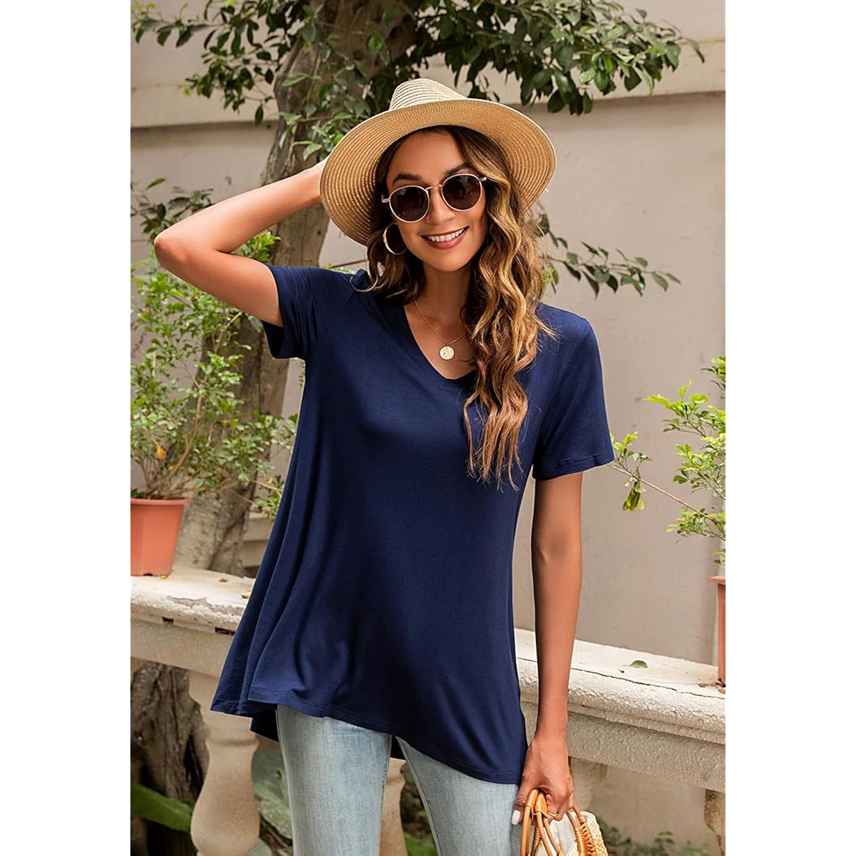 Women's Longline Leggings Fit Tunic Top Short Dark Grey