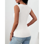 Zeagoo Womens Square Neck Ribbed Tank Tops 2026 Summer Casual Slim Fit Basic Sleeveless Shirts Cute Going Out Top