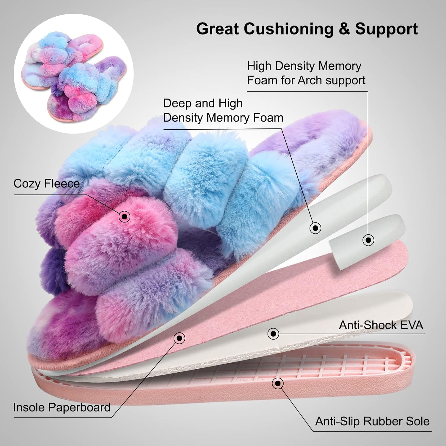 Women's Slippers Crisscross Twist Colorful