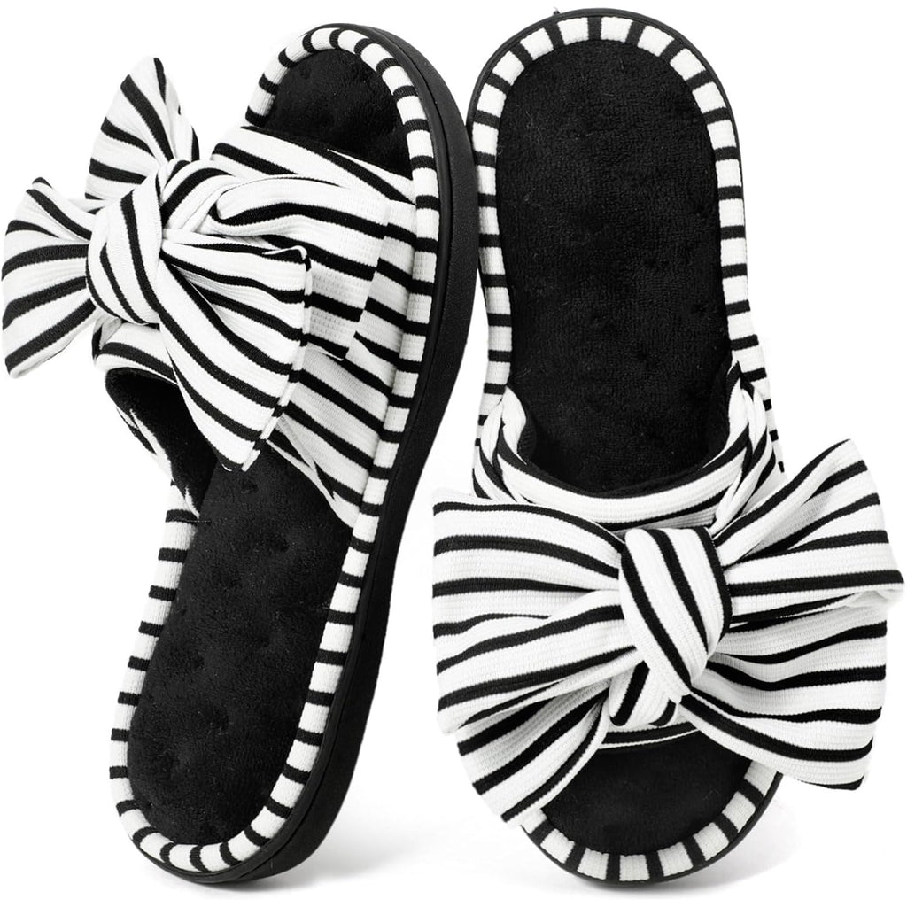 Women's Slippers Bow Black
